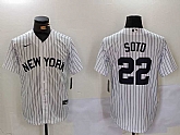 Men's New York Yankees #22 Juan Soto White Cool Base Stitched Baseball Jersey,baseball caps,new era cap wholesale,wholesale hats